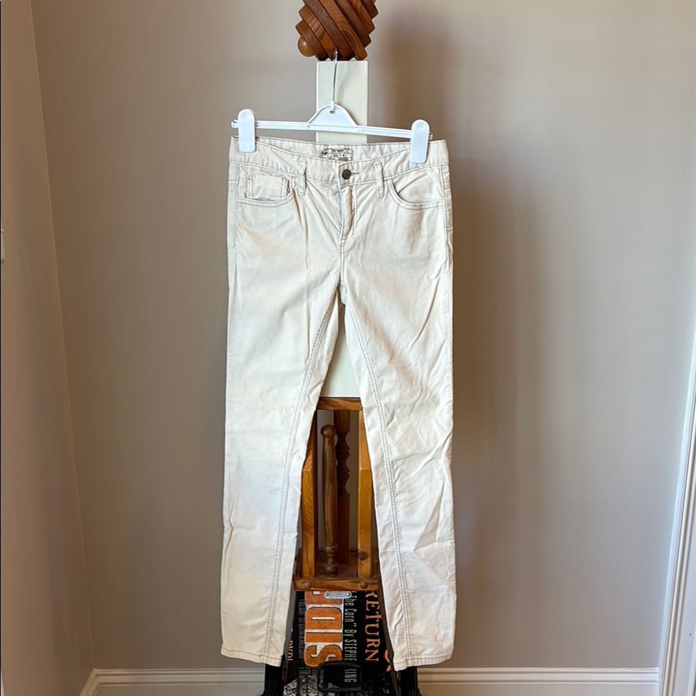 Free People Cream Corduroy Jeans